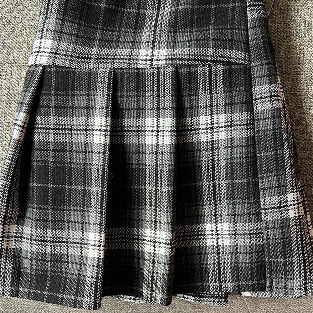 Abercrombie Kids Plaid Black and White Skirt